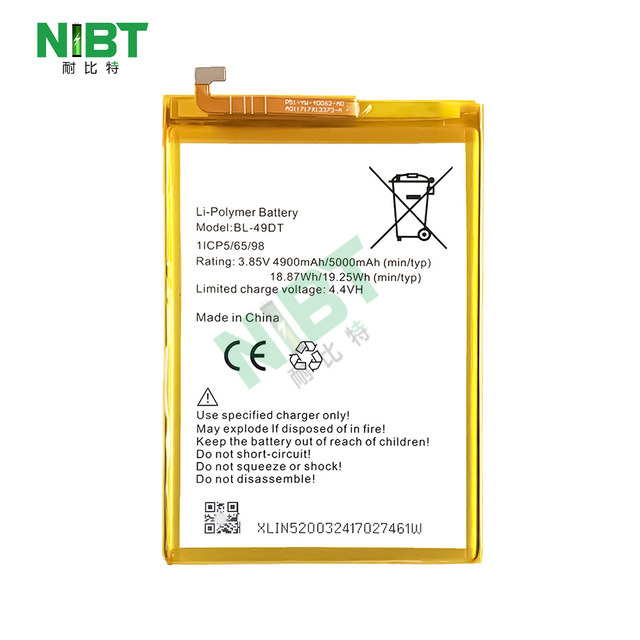 NIBT Factory Wholesale BL-49DT 4900mAh Mobile Phone Replacement Battery for Tecno Pouvoir Series Phone Battery in Stock