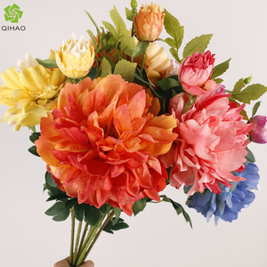 Flores de Peonía Artificiales de Seda, Alta Simulación, Estilo Oriental, para Decoración de Bodas y Hogar - Product Image 5