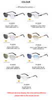 Lunettes de soleil photochromiques anti-lumière bleue sans monture avec logo personnalisé Partagas Fashion Designer, tête de léopard, UV400, pour hommes