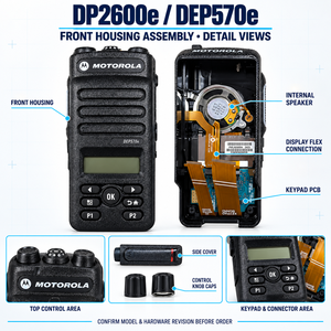 モトローラ DP2600e XPR3500e XiR P6620i デジタルポータブル無線機 128チャンネル IP67 MIL-STD 810 DMR Tier II アナログデジタルハンドヘルド - Product Image 2