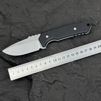 Couteau de camping multi-usage de haute qualité pour l'extérieur, lame droite compacte 14c28n 60-61HRC avec manche G10 pour le bricolage et l'OEM