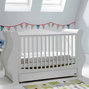 Lit bébé convertible 4-en-1 en bois massif écologique, lit d'enfant avec 4 hauteurs de matelas réglables pour chambre et salon - Product Image 3