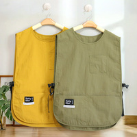 Tablier de cuisine unisexe style gilet pour essentiels de cuisson, tablier de charpentier, salopette de travail ultralégère pour chef et serveur