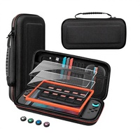 Étui de voyage portable et fin en tissu Oxford imperméable avec mousse EVA pour accessoires de jeu, protection d'écran et grand rangement