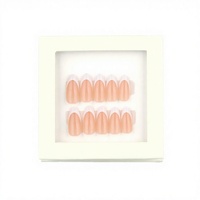 Boîte de rangement pour 30 faux ongles en acrylique, boîte cadeau magnétique, étiquette privée, style français, forme amande, longueur moyenne, pour adolescentes