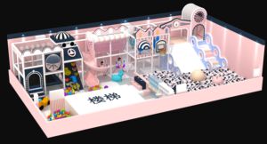 Aire de jeux intérieure pour enfants parc fort coquin avec toboggan - Product Image 5