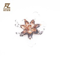 Accessoires de lustre FireLux pour projets personnalisés d'hôtels et villas, accessoires en verre artistique moderne en forme de fleur pour lustre suspendu de salon