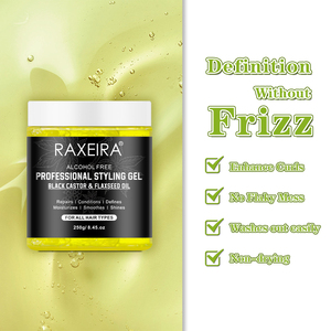 Gel Styling all'Olio di Ricino Nero e Semi di Lino 250g all'Ingrosso, Offre una Tenuta Superiore e Leggera - Dona Lucentezza a Lunga Durata - Product Image 3
