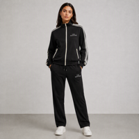 Ensemble veste et pantalon de survêtement unisexe à fermeture éclair, tenue de sport décontractée légère en deux pièces pour la course à pied et l'entraînement