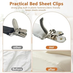 Attaches ajustables pour draps de lit, sangles de maintien de matelas, supports d'angle de lit, clips en plastique pour un ajustement sécurisé - Product Image 2
