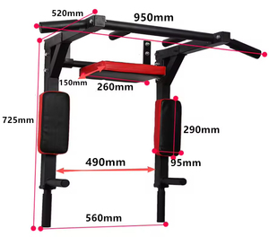 Attrezzatura Fitness Pieghevole per Casa, Barra Doppia da Parete per Trazioni e Supporto per Sacco da Boxe - Product Image 3