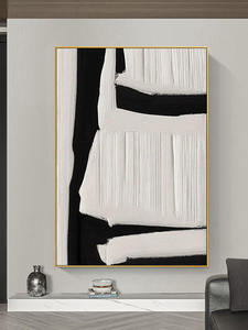 Lienzo abstracto moderno personalizado pintura al óleo de lujo Simple hogar pared arte lienzo decorativo negro blanco diseño estilo Art <span class=keywords><strong>Deco</strong></span> - Product Image 5
