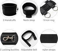 Kit de Contrainte et d'Écartement pour Femmes Soumises, pour Jeux Sexuels Adultes, avec Menottes, Outils et Collier de Cou