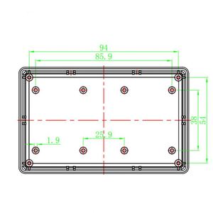 Caja de Batería Eléctrica Personalizable, Estándar, de Pared, Tamaño Pequeño, Caja de Conexiones Eléctrica de Plástico ABS - Product Image 4