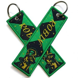 Custom Fabric Embroidery Personalized Customized Design Printing <b>Keychain</b> Keytag <b>Anime</b> Jet Tag - Product Image 2