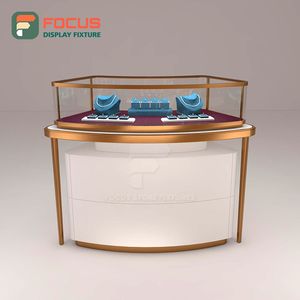 Vitrine de comptoir à bijoux en bois de haute qualité avec éclairage LED, design moderne et luxueux pour magasin de bijoux - Product Image 3