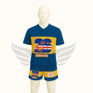 Conjunto de Camiseta y Pantalones Cortos de Fútbol Personalizados con la Bandera de Cabo Verde para Hombre 2026, Cuello en V - Product Image 2