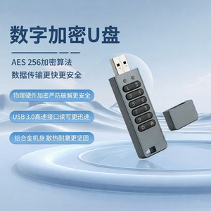 Clé USB numérique avec mot de passe, 8 Go, 16 Go, 32 Go, 64 Go, USB 3.0, cryptée avec sécurité AES256 pour la protection des données - Product Image 3