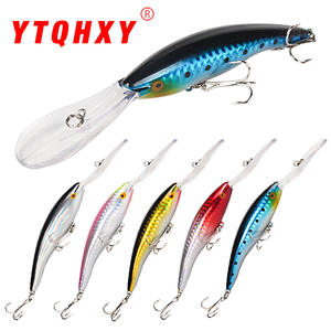 Leurre Minnow Ytqhxy 13,8 cm 14,5 g Appât de surface Hameçon double argenté Pêche en eau salée Leurres durs Lot de 5 pièces - Product Image 2