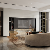 Console TV en bois moderne multifonctionnelle et écologique sur mesure pour salon, villa, hôtel – Vente chaude en usine