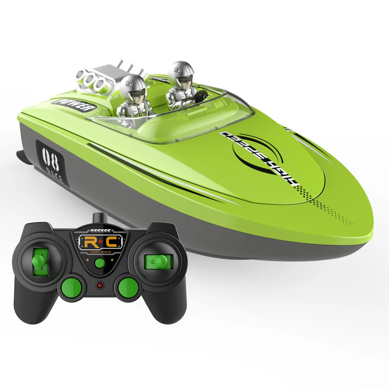 Customized Waterproof Jumping Boat Cool Water Wireless RC Racing Boat Toys For Kids Gift