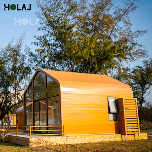 Tenda Houtel prefabbricata, piccola tenda Houtel, nella foresta con wc, struttura in alluminio impermeabile per esterno - Product Image 2