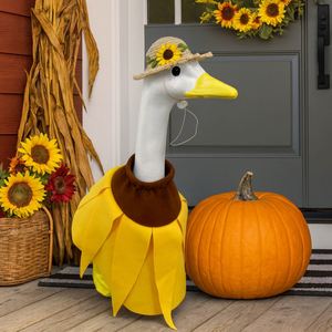 Decoración de Jardín con Temática Festiva: Disfraz de Calabaza para el Día de la Independencia y Pascua, Ganso Decorativo para el Porche - Product Image 1