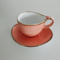 JQY Vintage, tasse à café et soucoupe en porcelaine émaillée réactive multicolore de style arabe, 12 pièces, ensemble de tasses à thé et soucoupes en céramique de 6 pièces