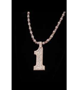 Exclusiva Joyería Fina de Hip Hop, Collar Personalizado para Hombre en Plata de Ley 925 con Letras y Números, Diamantes VVS, Chapado en Oro - Product Image 6