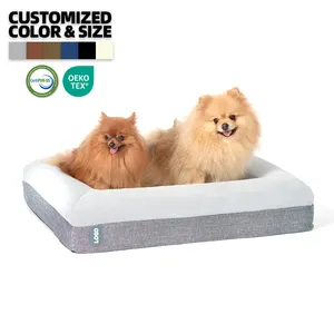 2024 Best Welcome Fashion Collapsible Fluffy Eggshell Orthopedic Memory Foam Gel Cooling Quality Dog Bed