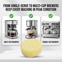 Tablettes de nettoyage personnalisées pour enlever les résidus d'huiles de café, tablettes de nettoyage universelles pour machine à café, tablettes de détartrage pour machine à café