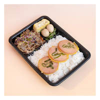 Boîte à bento en mousse PP, 3 compartiments, couvercle à clapet, portable, légère, alternative à la boîte à bento en mousse PS, Ecotainer