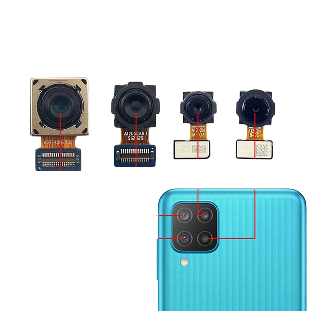 Rear Back Camera for Samsung Galaxy M10 M105 M11 M115 M12 M127 Camera Module Backside View Replacement Spare Parts