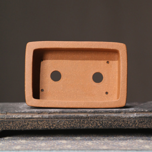 Maceta Rectangular para Bonsái de Arcilla Morada, Tallada a Mano con Motivo Zen, del Maestro Artesano Su Bing - Product Image 4