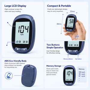 เครื่องวัดระดับน้ำตาลกลูโคสแบบต่อเนื่อง (<span class=keywords><strong>CGM</strong></span>) ชุดตรวจวัดระดับน้ำตาลกลูโคสแบบต่อเนื่อง <span class=keywords><strong>CGM</strong></span> พร้อมแผ่นทดสอบ 50 ชิ้น - Product Image 4