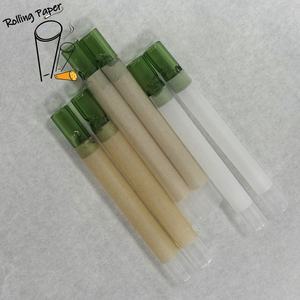 Tubo de Papel para Fumar de Vidrio Verde Personalizado de 10 * 30 mm, Hecho de Papel de Arroz Crudo/Blanqueado con Buena Sensación al Fumar - Product Image 2