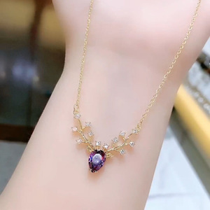Graziosa collana di cervi squisita per donne collana di zirconi scintillanti per collana di moda popolare 2024 ciondolo gioielli Sexy - Product Image 6