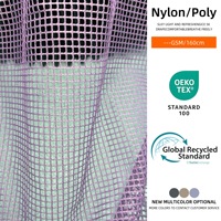 Tissu en maille hexagonale à gros trous 4 mm, 48 g/m², 100 % polyester, pour sacs à linge et sacs de rangement