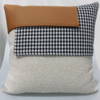 Housse de coussin moderne de luxe nordique pour la décoration de la maison, housse de coussin orange chocolat, housse de coussin en similicuir, coussin décoratif