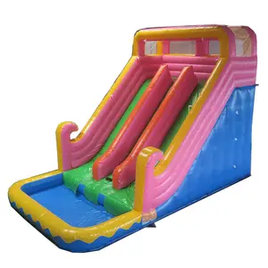 Wholesale free standing water slide-Free Shipping! 8x4x5mh Outdoor Slide With Pool Inflatable Water Slide Commercial Adult Inflatable Water Slide For Sale