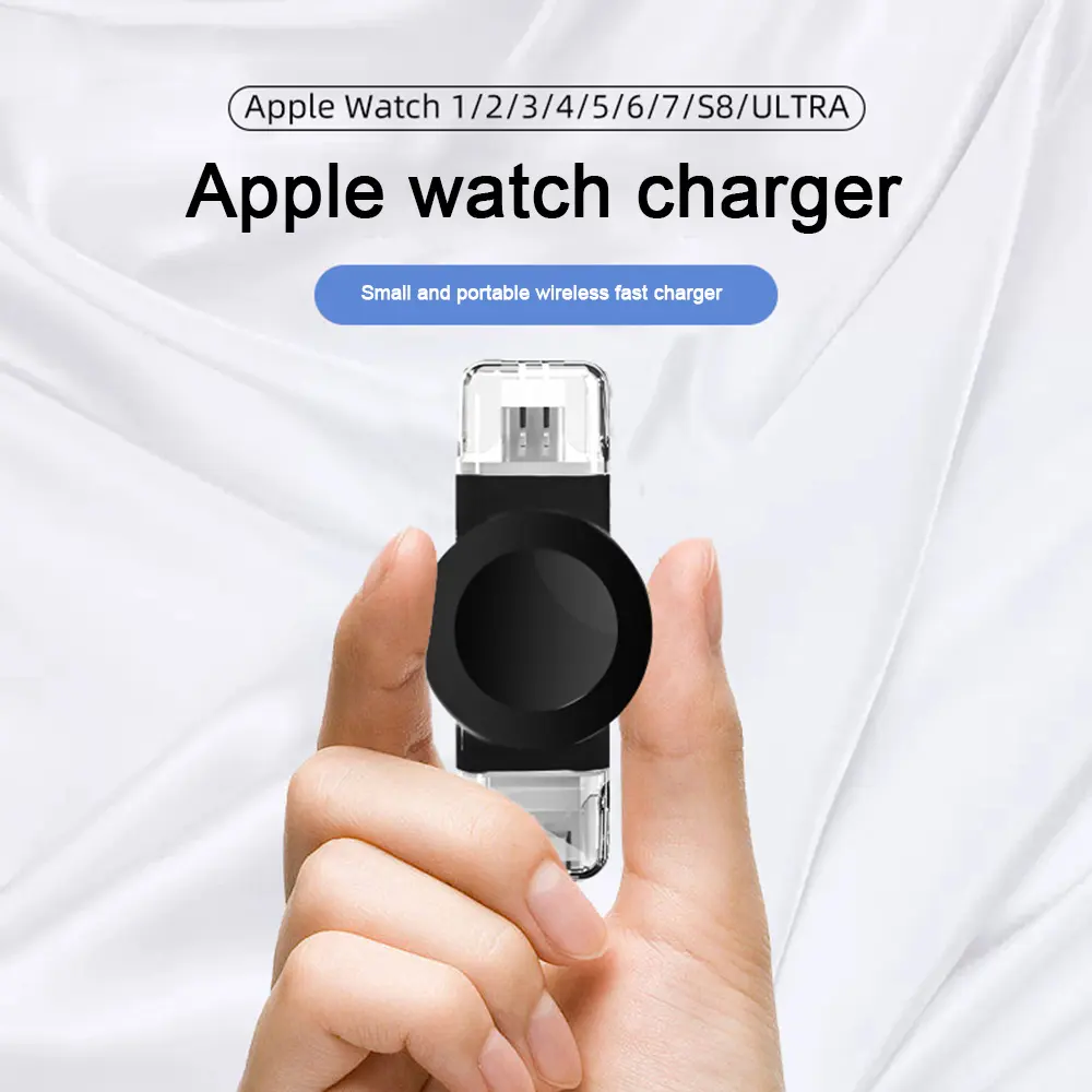 I-watch portabel pengisi daya nirkabel USB dudukan pengisi daya dengan pengisi daya Cepat magnetik ringan untuk Apple Watch seri Ultra