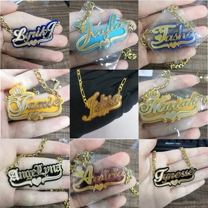 Collier personnalisé avec nom de dessin animé, bijoux en acrylique, personnage de poupée angélite <span class=keywords><strong>lol</strong></span>, cadeaux pour enfants - Product Image 4