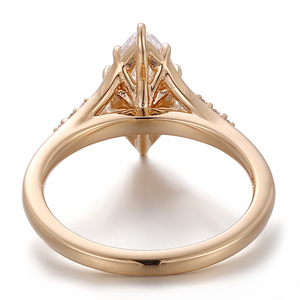 1-3ct Marquise Cut IGI certificata Lab Diamond 925 in argento Sterling anello regalo di san valentino per matrimonio di fidanzamento uomo e donna - Product Image 3