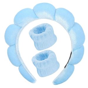 Bandeau en velours pour femme, design coréen, effet nuage, avec torsion, pour le lavage du visage et le volume crânien - Product Image 2