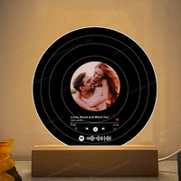 Disque Vinyle Personnalisé avec Photo Acrylique Chanson Plaque Cadeau d'Anniversaire pour Amis Cadeau d'Anniversaire pour Elle Lui Cadeaux de Noël