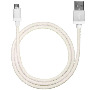 Cable Micro USB de cuero PU, carga rápida, se puede personalizar