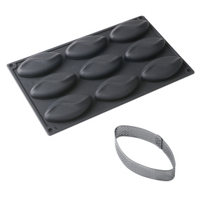 Oval Cake Mold 10 Cavities Silicone Baking Mold For DIY Desserts Ice Cream Chocolate Mousse Sandwich Cake - Product Image 3