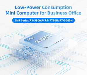 Micro mini PC <span class=keywords><strong>AMD</strong></span> <span class=keywords><strong>Ryzen</strong></span> 7 7730U CPU, double DDR4, prise en charge M.2 2280 NVME, sortie multi-écrans, double ports LAN, utilisation pour le travail de bureau et les entreprises - Product Image 5