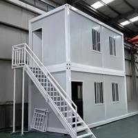 Maison modulaire à 2 étages de 20 pieds, maison conteneur détachable, kit de montage rapide, maison prête à être expédiée, maisons préfabriquées de luxe