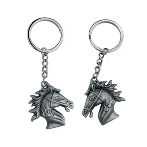 Key Chain Manufacturer Customized Your Own Design Cute Cartoon Animals Horse Keyring Custom 3d Antique Horse Keychains